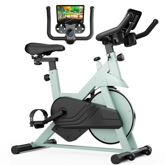 Indoor Exercise Bike with 32-Level Magnetic Resistance, LCD Monitor, and 300 lbs Weight Capacity