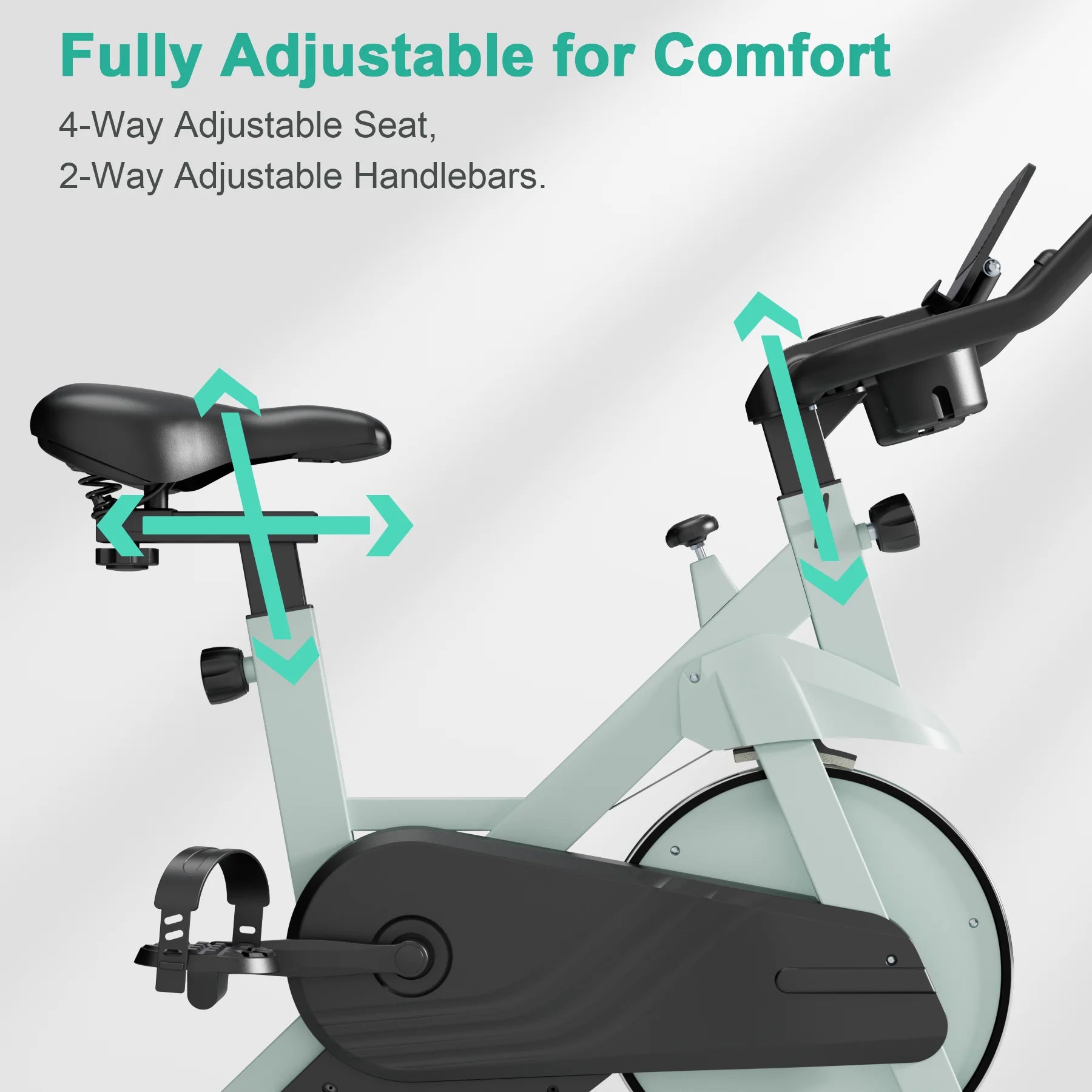 Indoor Exercise Bike with 32-Level Magnetic Resistance, LCD Monitor, and 300 lbs Weight Capacity